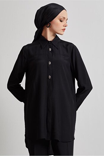 Alvina Shirt Collar Tunic Tunic 45486