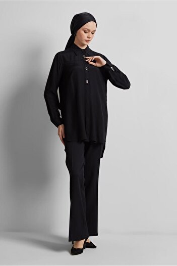 Alvina Shirt Collar Tunic Tunic 45486