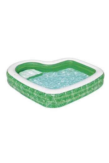 BESTWAY Family Inflatable Pool in Tropical Forest Shape - 231 x 231 x 51 cm Green