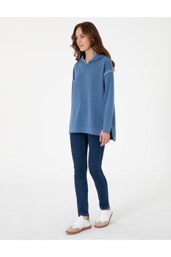 Pierre Cardin İndigo Oversize Sweatshirt 50301341-VR028