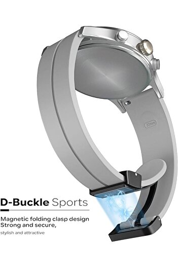 AWH Magnetic Silicone Watch Band, Quick Release, 16 22mm, Sport Strap for Men & Women