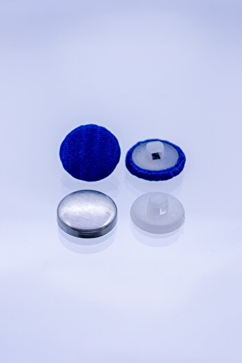 MİKRON Bombe Fabric Covering Button (White/1.000 Pcs / 14.30 mm)