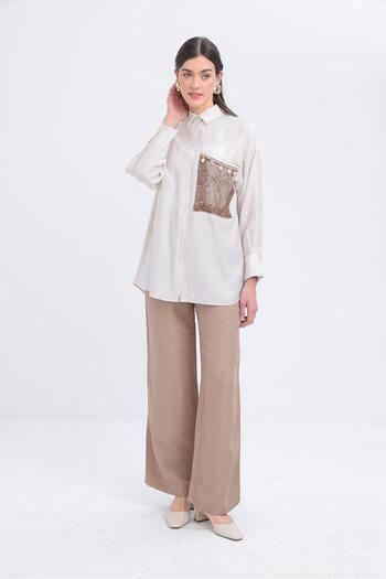 ALLDAY Mesh Garnished Shirt S51303A0