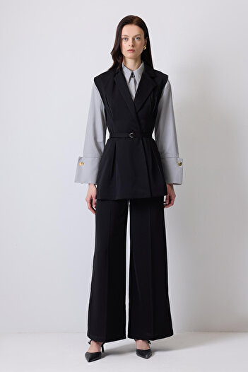 Touché Privé Pleated Double Breasted Vest Pants Suit