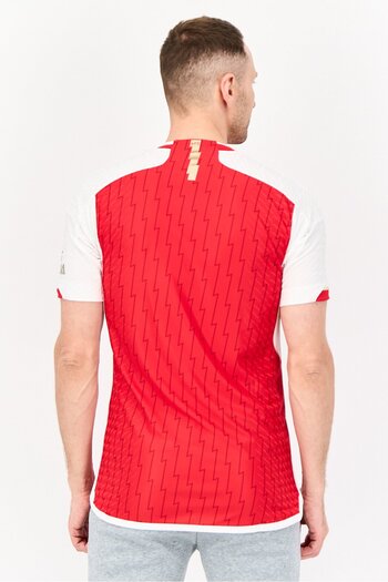 adidas Men Sportswear Fit Short Sleeve Fly Emirates Football Jersey, Red