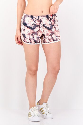 adidas Women Sportswear Fit 4 Inseam Running Shorts, Cream