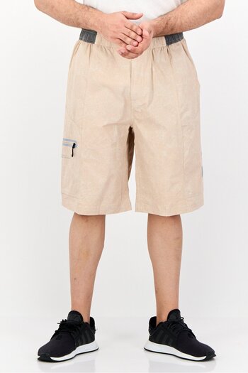 adidas Men Sportswear Fit Brand Logo Training Shorts, Beige