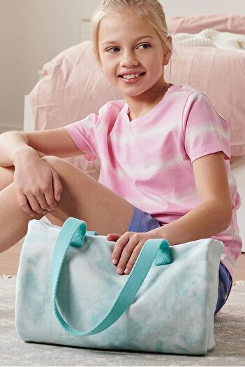 Tchibo Kids Girl Organic Cotton Bag 35 L x 22 H x 14 W cm, Blue