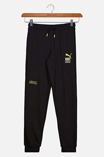 Puma Kids Boys Sportswear Fit Brand Logo Outdoor Sweatpants, Black