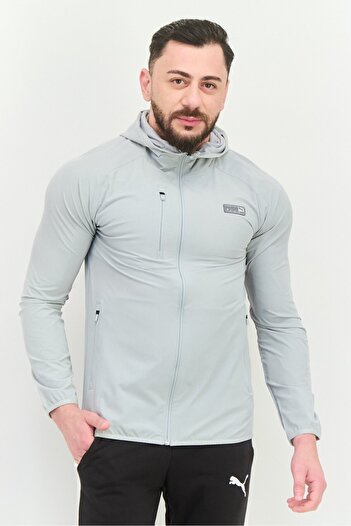 Puma Men Sportswear Fit Long Sleeve Outdoor Jacket, Grey