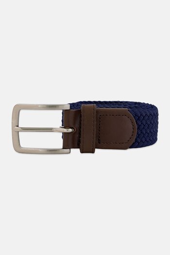 Dockers Men Woven Braided Belt , Navy Blue