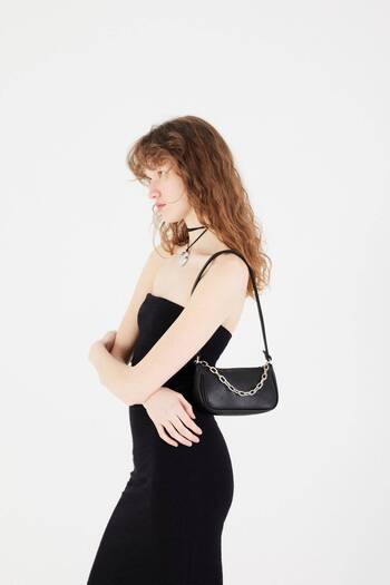 Addax Chain Detailed Bag with Strap - Ç07-G8