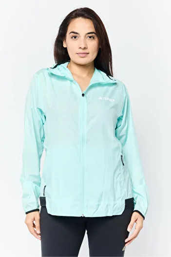 adidas Women Sportswear Fit Terrex Long Sleeves Training Windbreaker Jacket, Turqouise