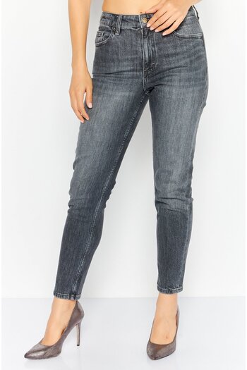 Esprit Women Regular Fit Washed Stretchable Jeans, Black