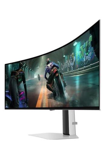 Samsung Monitor Gaming OLED Samsung Odyssey G9 49", DQHD (5120 x 1440),Ecran curbat, 144 Hz, 0.03 ms