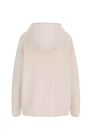 Guess Γυναικείο φούτερ με φερμουάρ GJ Packable Windbrea - Κρεμ