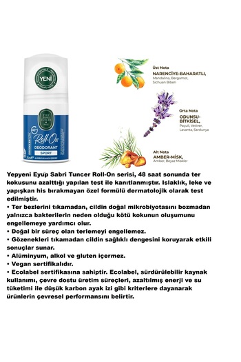 Eyüp Sabri Tuncer EYÜP SABRİ TUNCER ERKEK BAKIM SERİSİ -11- (Deodorant, Vücut Spreyi, Tıraş Kolonyası)