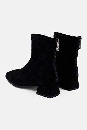 Steve Madden Women Ention Suede Zipper Up Ankle Boots, Black