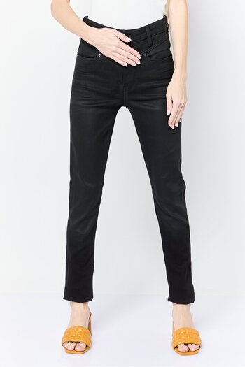 Guess Women Skinny Fit Plain Stretchable Denim Jeans, Black
