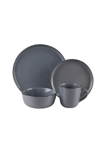 Bien Servi 16-Piece Elegant Design High Quality Stoneware Dinner Set 28.5 x 28.5 x 30 cm