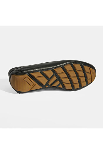 Desa Ανδρικό μαύρο slip-on δερμάτινο loafer