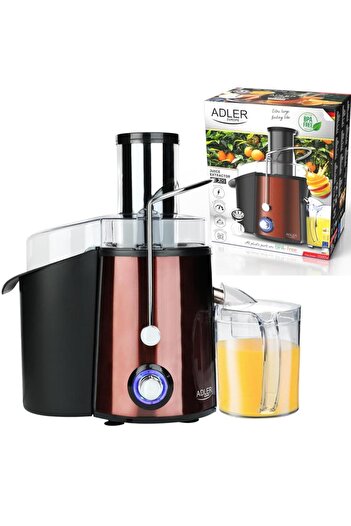 adler Electric juicer for vegetables and fruits Adler, 2000 W, 15000-18000 rpm, Black/Red