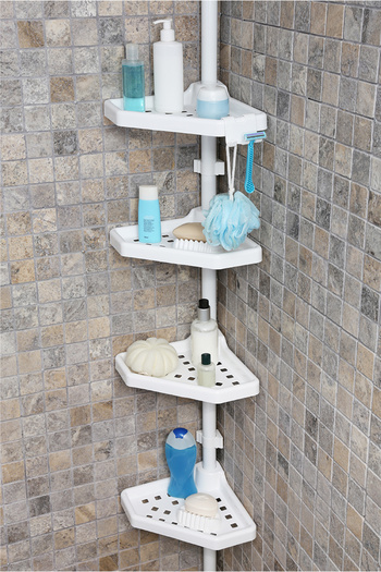 Prima Nova White Bathroom Corner Shelf
