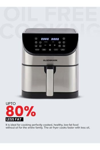 Olsenmark Digital Air Fryer  6 L 1500 W OMAF2346R Black and Silver