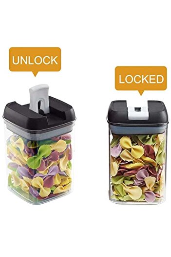 COOYA 7-piece food storage jar set, safe and durable, BPA-free, with sealing button, suitable for cereal