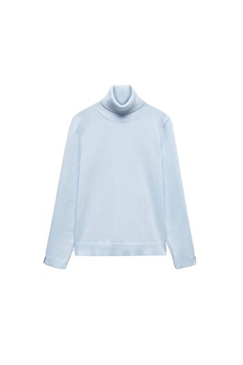 MANGO Woman Pulover albastru cer pentru fete -67181505