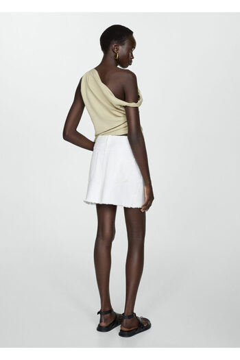 MANGO Woman White Women's Skirt 77090363