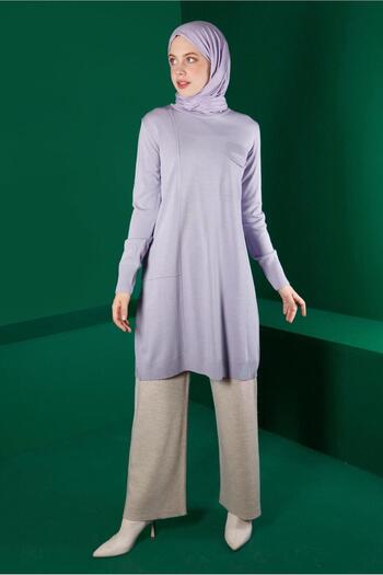 Alvina Knitwear Tunic - Pocket Detailed, Model 43100