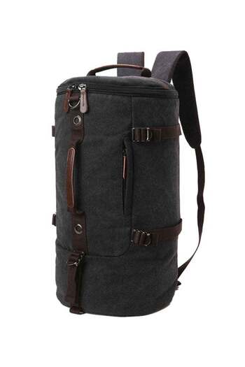 Generic Drum Pattern Multi Use High Capacity Traveling Backpack Black