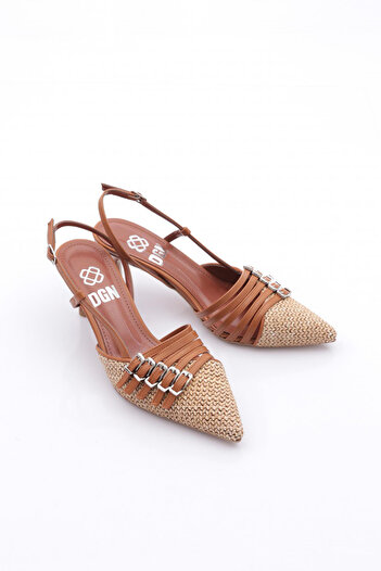 DGN Women's Heeled Shoes Tan Wicker 6736535