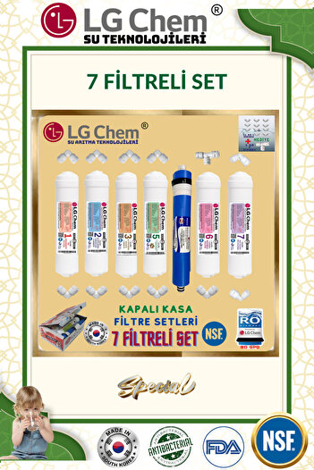 light gastro YENİ NESİL 7 Lİ KOLİSİNDE MİNERAL VE ALKALİ KAPALI KASA SU ARITMA CİHAZI FİLİTRESİ