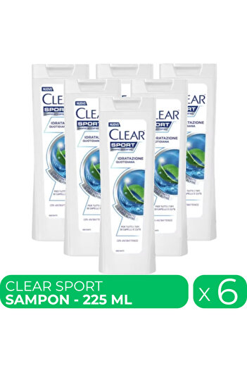Clear Sport, anti-dandruff shampoo for women 225 ml x6 PCS