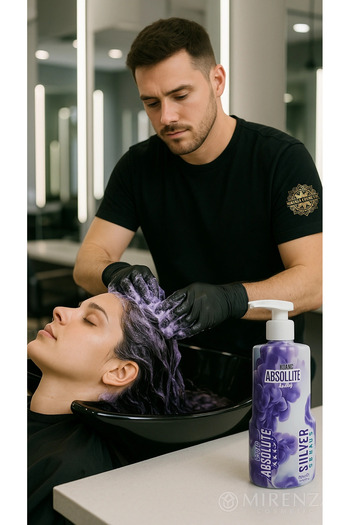 Nano Absolute Silver Shampoo Purple Shampoo Anti-Orange Platinum Blonde and Gray Hair 500 ml