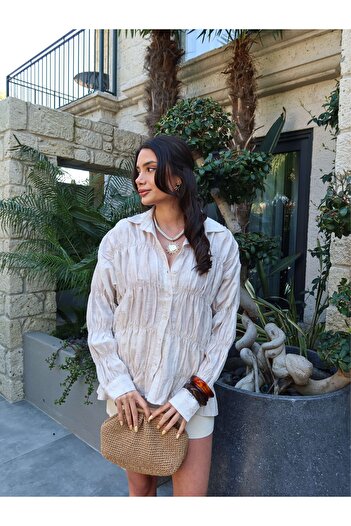 ESRAHELVACI Shirred and Flowy Shirt