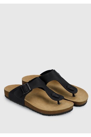 Eclipse Men's Black Slippers