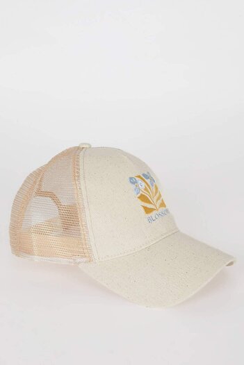 DeFacto Women's Label Printed Woven Baseball Basketball Cap D7986Ax25Sm