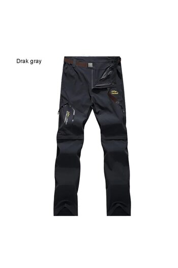 Choice XL GRAY Men's Hiking Pants Trekking Convertible Quick Dry Lightweight Zip-Off Outdoor Travel Camping