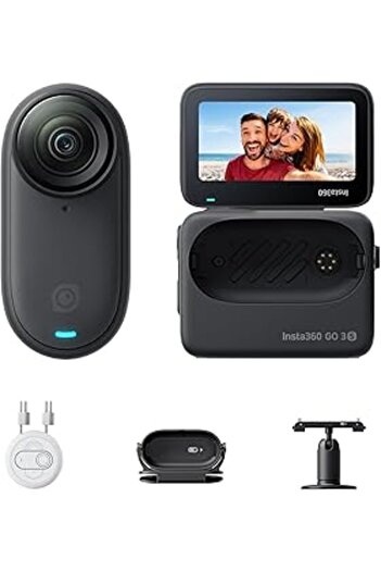 Insta Insta360 GO 3S | 128 GB Black | 4K Tiny Portable Vlogging Camera | Hands-Free PO