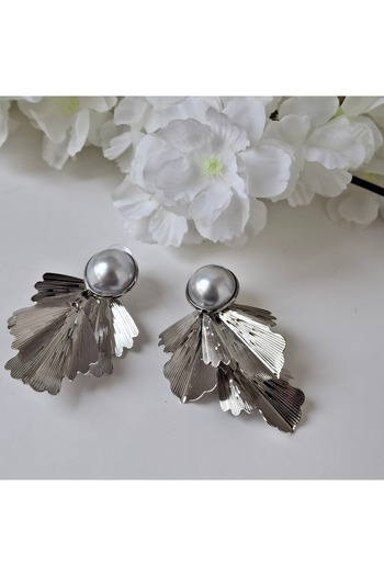 azra takı tasarım Pearl,Vip,Silver Dangle,Stylish,Big,Women's Long Earrings