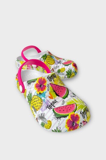 Liger Super Hero Kids Sandals Slippers Fuchia - White