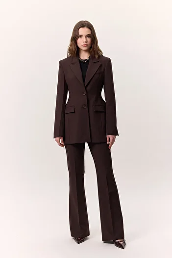 Manuka Premium Flare Leg Fit Pants Brown