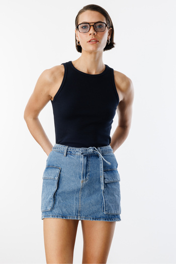 GENIUS STORE Women's Ribbed Look Thick Strap Basic Tank Top Atlet2