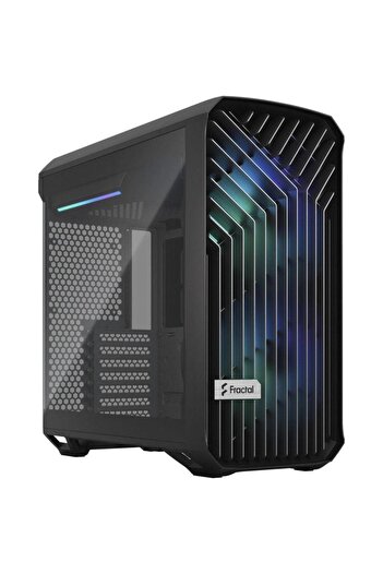 Fractal Design Carcasa Fractal Design Torrent Compact RGB Black TG Light Tint, MiddleTower, Tempered glass (Negru)