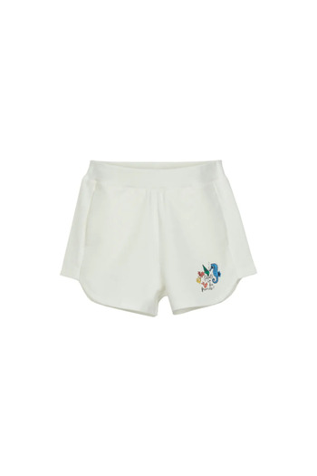 LOVETTI Sea Horse Printed Ecru Girl's Shorts - Two Thread