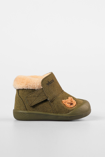 Vicco Kind Furry Unisex First Step Khaki Boots