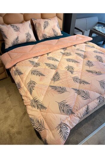 GALAWARRA Welsoft Cotton Double Sided Double Duvet + 2 Pillowcase Set